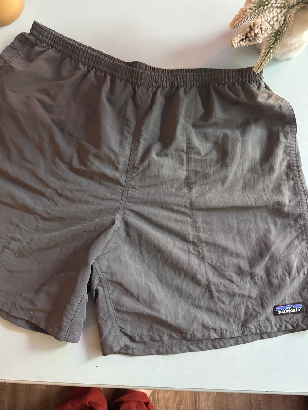 Patagonia Men's Shorts in Olive Gray with Logo Patch Size XL